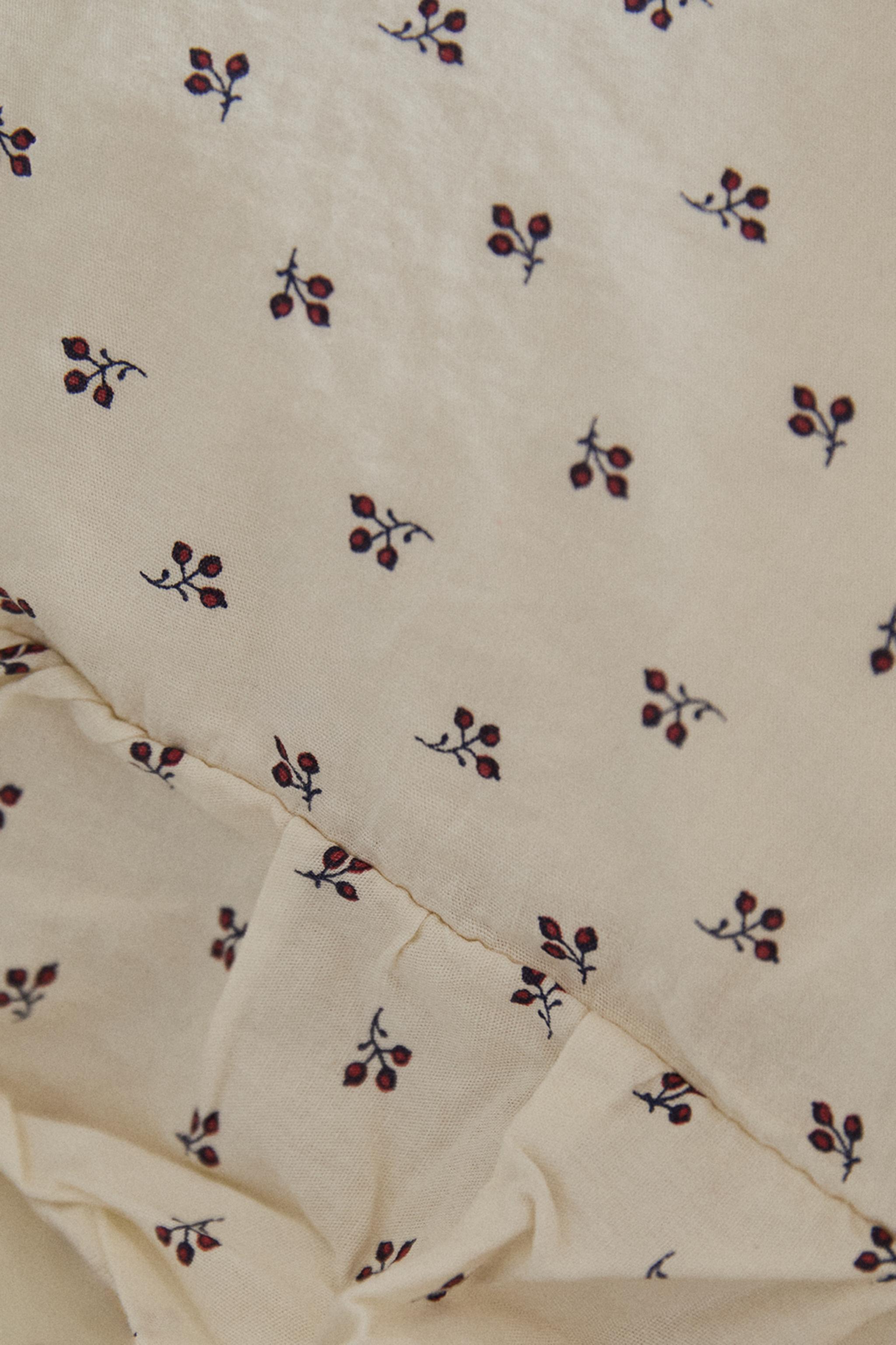 CHILDREN'S FLORAL PRINT DUVET COVER WITH RUFFLE